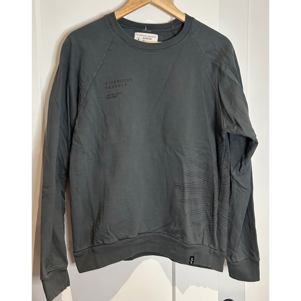 Starbucks Reserve Empire State Building Sweatshirt Mens M Organic‎ Cotton USA